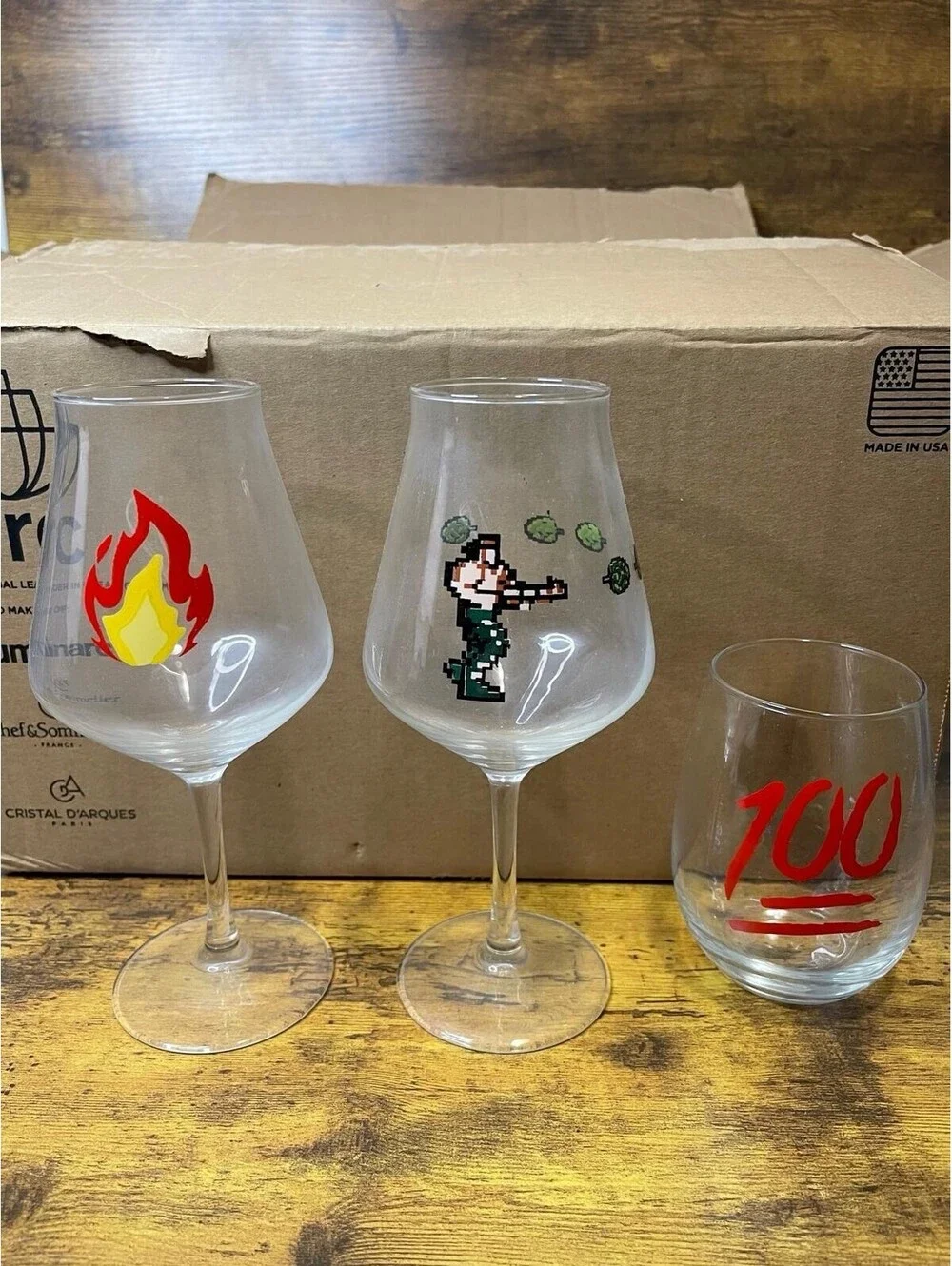 Contra NES Video Game Pixel Art Glass Set of 3 Retro Gaming Drinkware